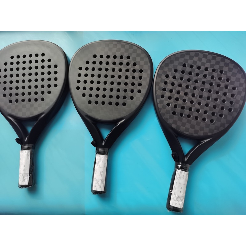 2022 Hot Sales Carbon Fiber Round/Diamond/Teardrop Customized Paddle Rackets