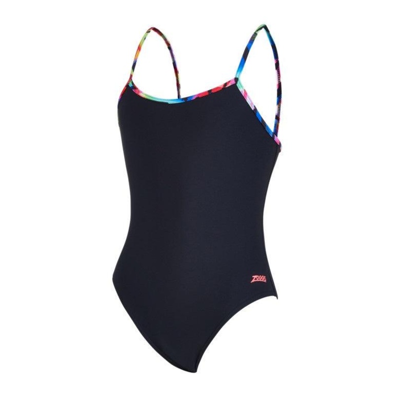 Zoggs Rainbow Palms Classicback Girls Swimming Costume