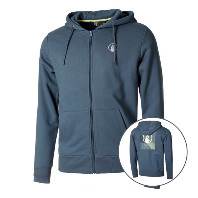 Linear Zip Hoodie Men – Blue
