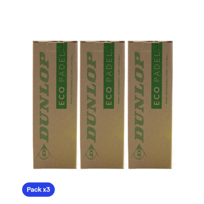 Pelotas Dunlop Eco Padel (Pack x3)