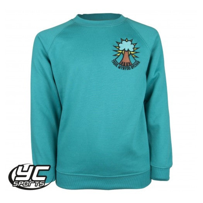 Ysgol Mynydd Bychan Sweashirt|2YR|3/4|5/6|7/8|9/10|11/12 XXS|13 XS|S|M|L|XL|XXL|Jade