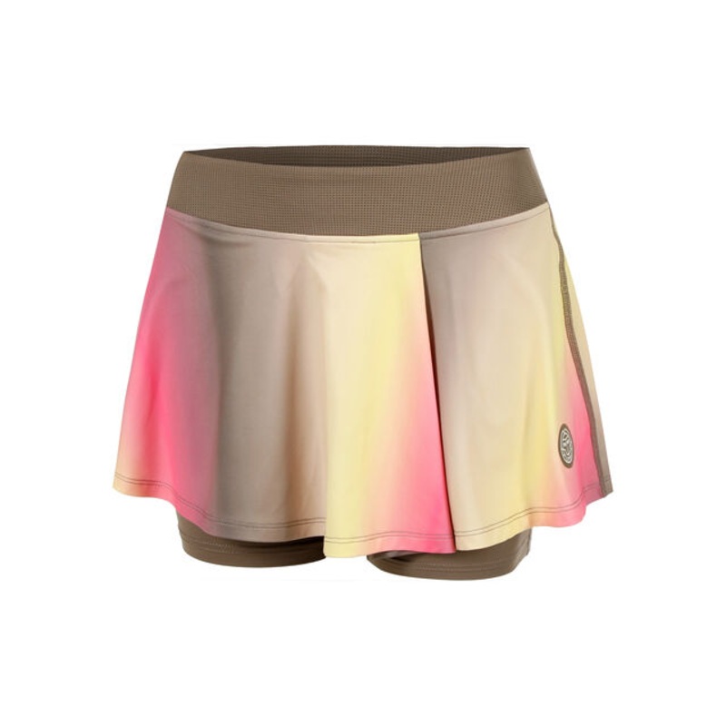 Spectrum Printed Wavy Skirt Women – Brown, Yellow