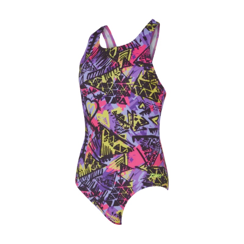 Zoggs Sonicback Girls Swimming Costume – Heartbreaker