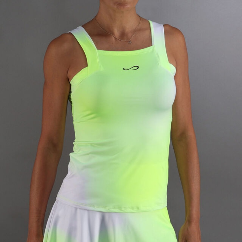 Breeze Tank Top Women – Neon Yellow, White