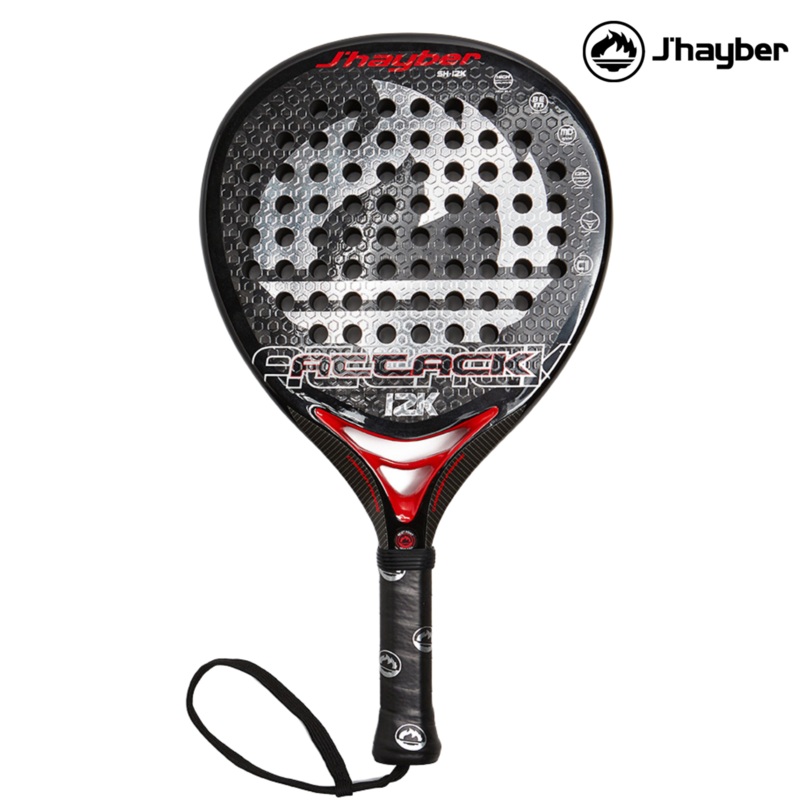 J’hayber Attack 12K Black/Red | Padel Racket