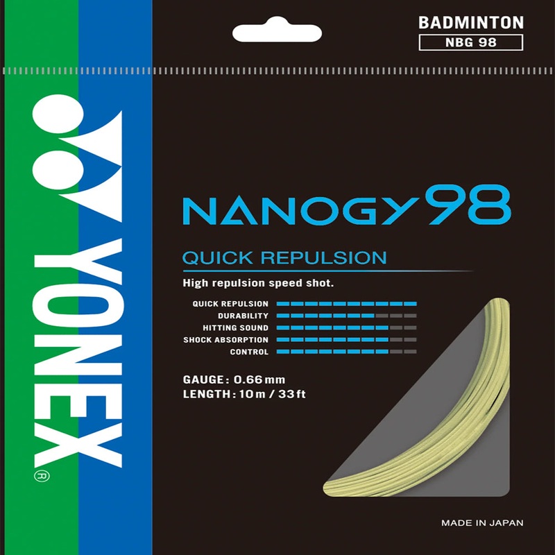 Yonex Badminton String Nanogy 98 – 10m Set & 200m Reel