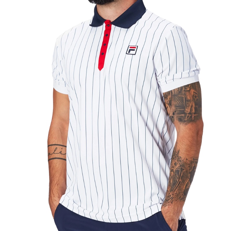 Polo Fila Stripes Blanc|S|M|L|XL