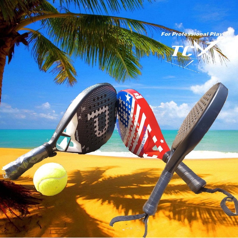 2022 Quality Manufacturer Free Shipping Professional Sports Full Graphite Carbon Fiber Padel Paddle Beach Tennis Rackets