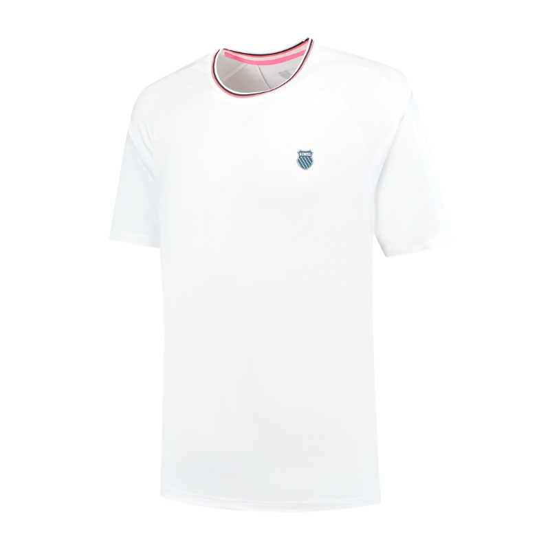 T-shirt K-Swiss Hypercourt Mesh Crew Blanc