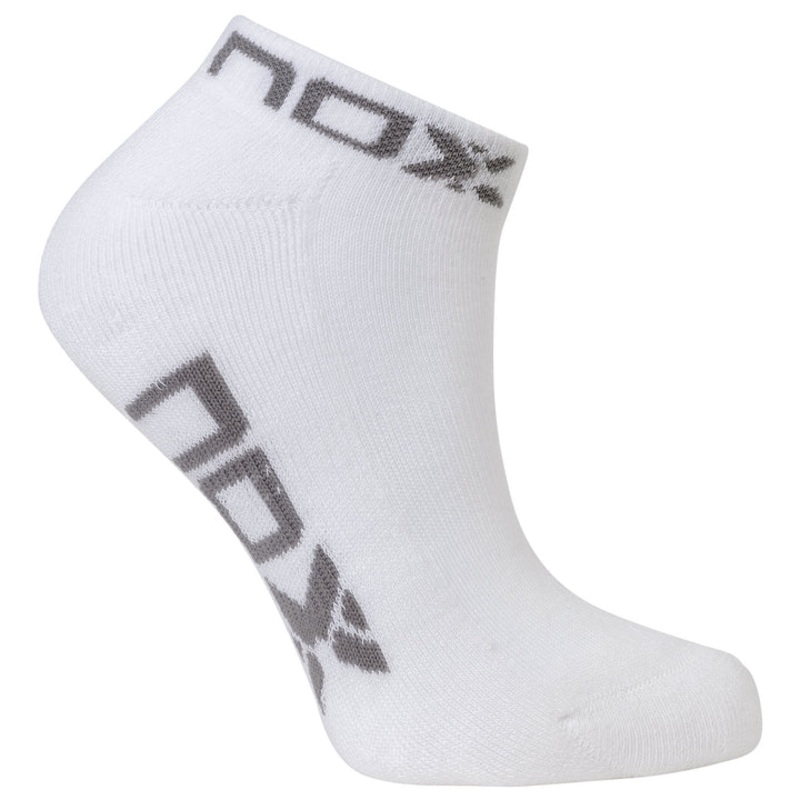 NOX ANKLE LENGTH WHITE WITH GREY LOGO WOMEN’S TECHNICAL SOCKS (Pack of 6 pairs)