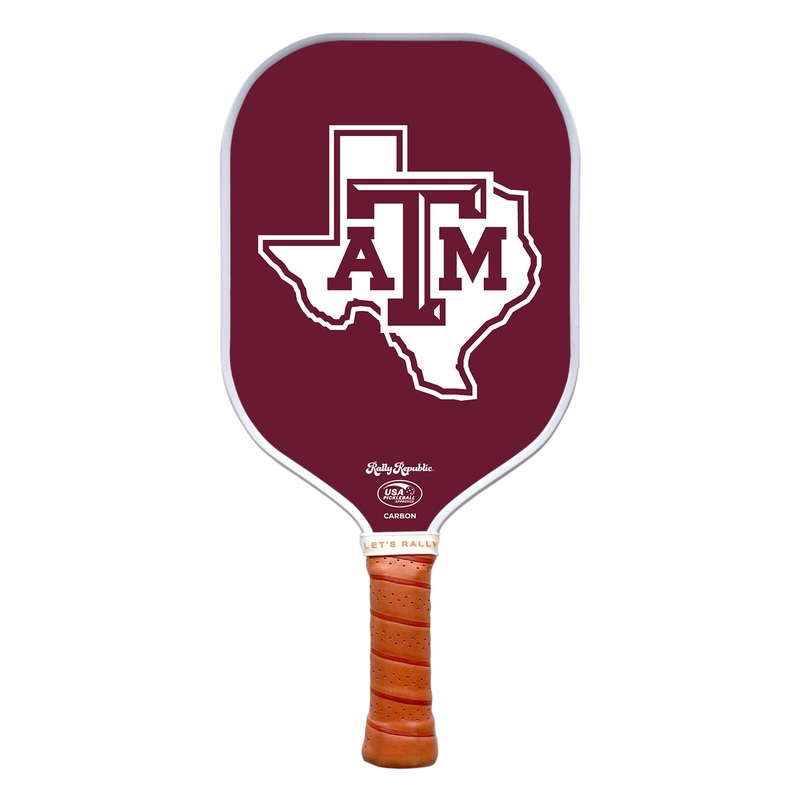 Rally Republic PIckleball Paddle – Texas A&M Aggies Aggie Maroon Logo